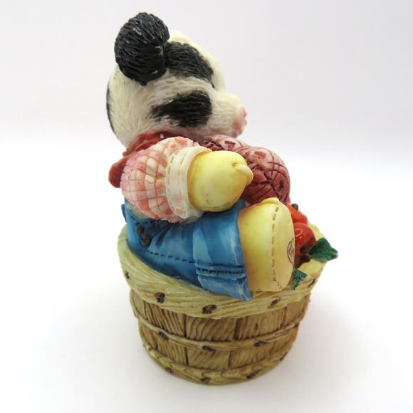 Mary's Moo Moos, I Love You A Bushel and A Peck Cow Figurine #104264 Enesco 1994 - Picture 5 of 11